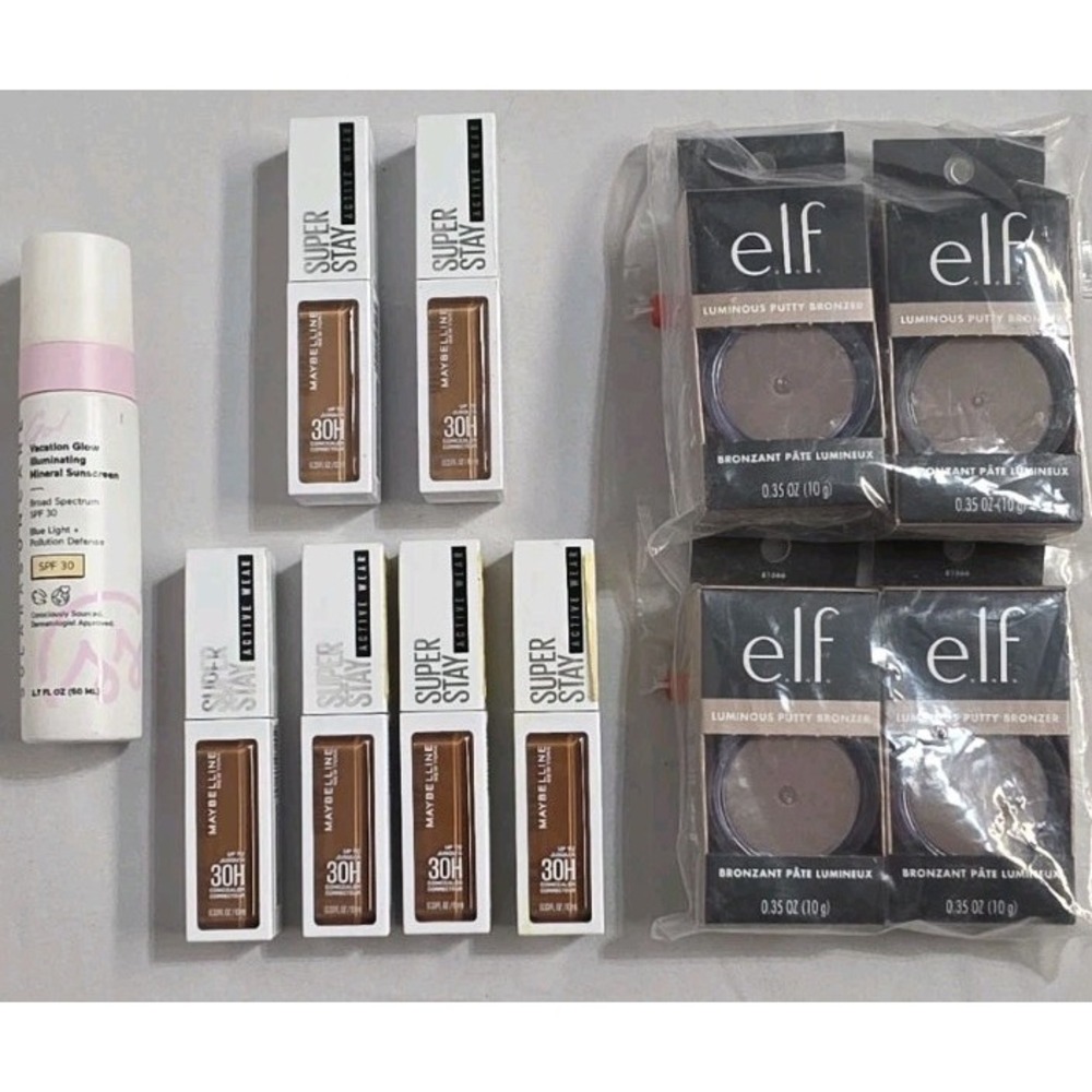 Elf Putty Bronzer Vacay Mood Maybelline Concealer Solar Suncare Mineral NEW